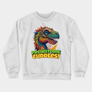 Prehistoric Cuddles cute design Crewneck Sweatshirt